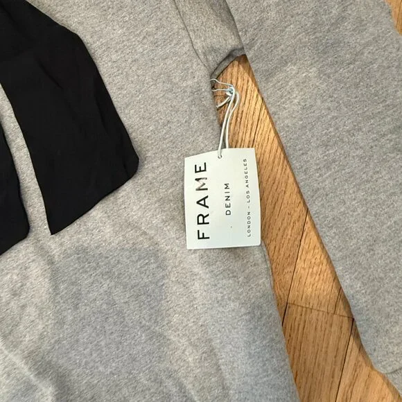 Frame Denim Bow Sweatshirt Crew Neck Pullover Casual NWT Size XS - Picture 10 of 13